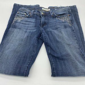 Flying Monkey Rhinestone Low rise Stretch Denim Bl